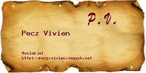 Pecz Vivien névjegykártya